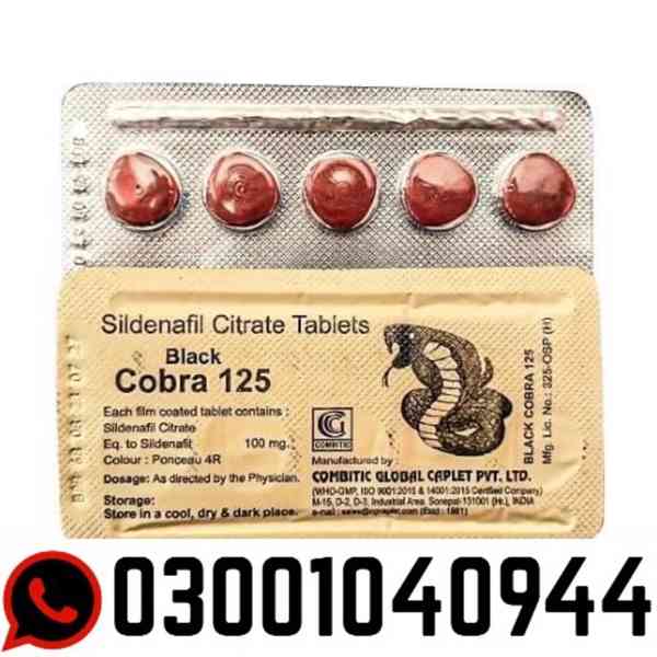 Black Cobra 125mg Tablets in Karachi - 0300.1040944