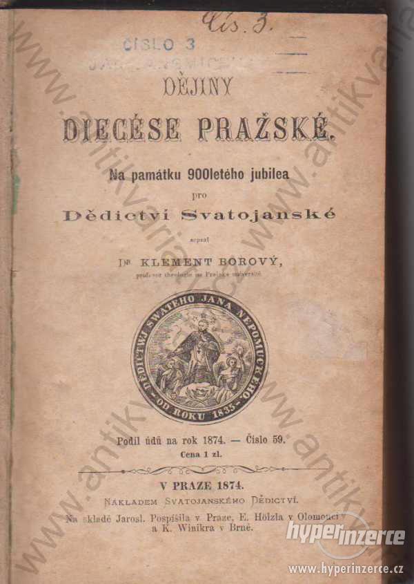 Dějiny diecése pražské Klement Borový - foto 1