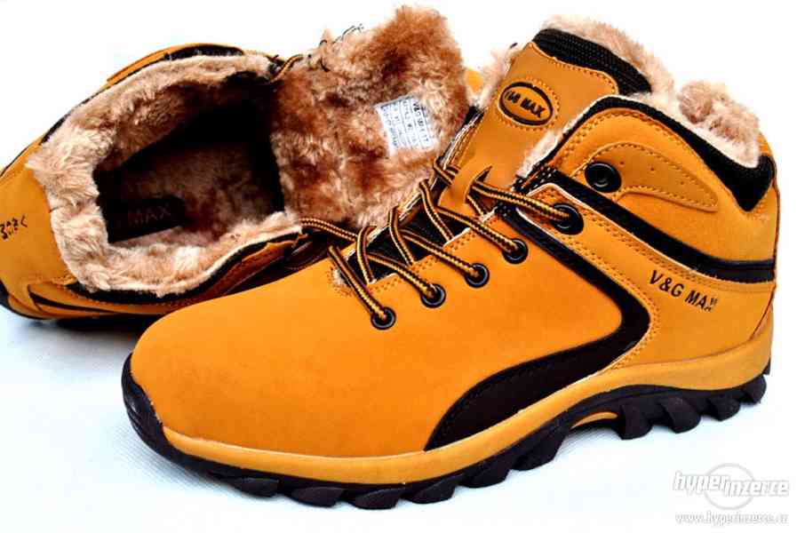 Pánské zateplené zimní/trekinové boty, pravá kůže - NOVÉ - foto 3