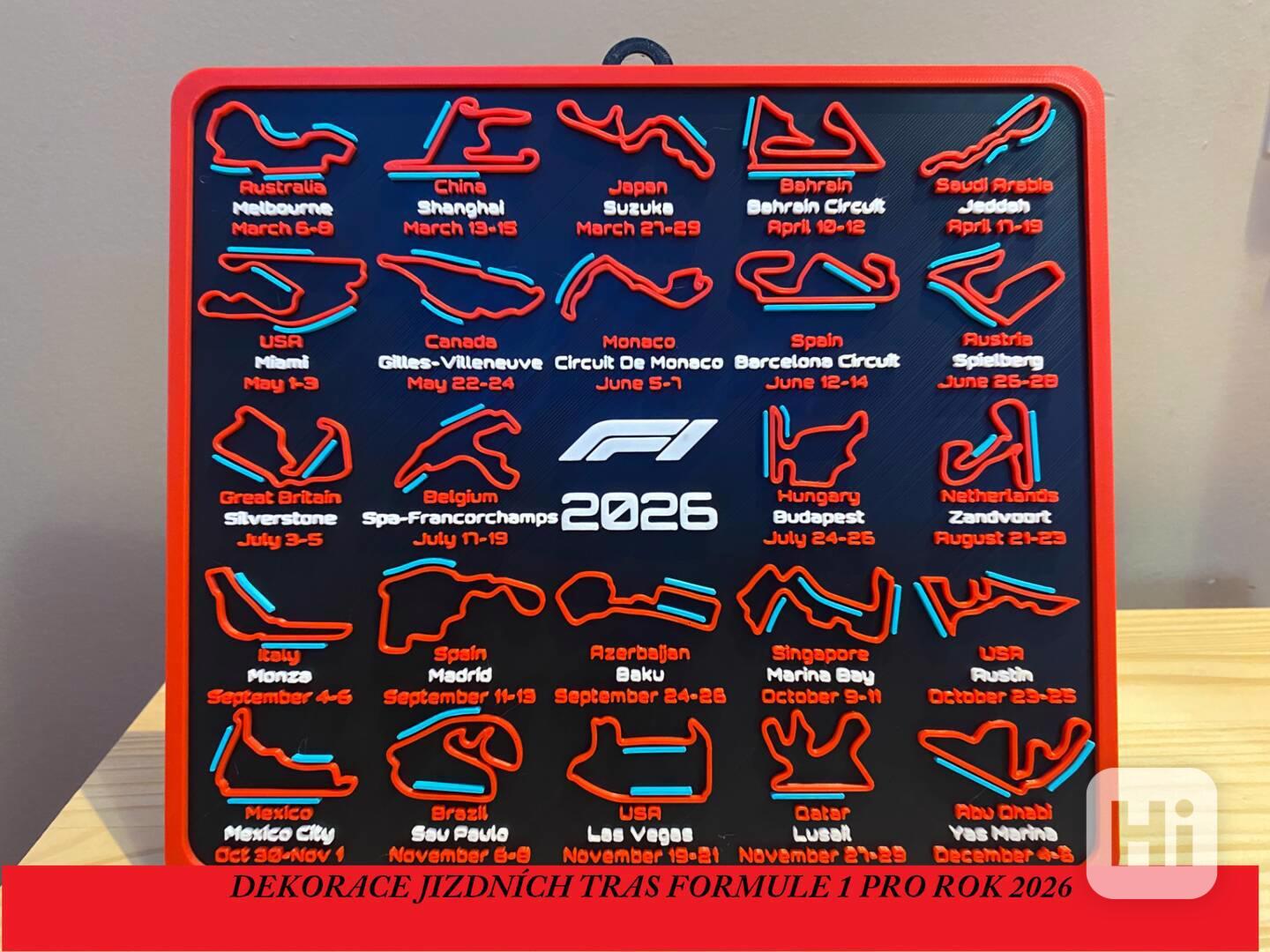 Mapa jízdních tras FORMULE 1 pro rok 2026 - foto 1