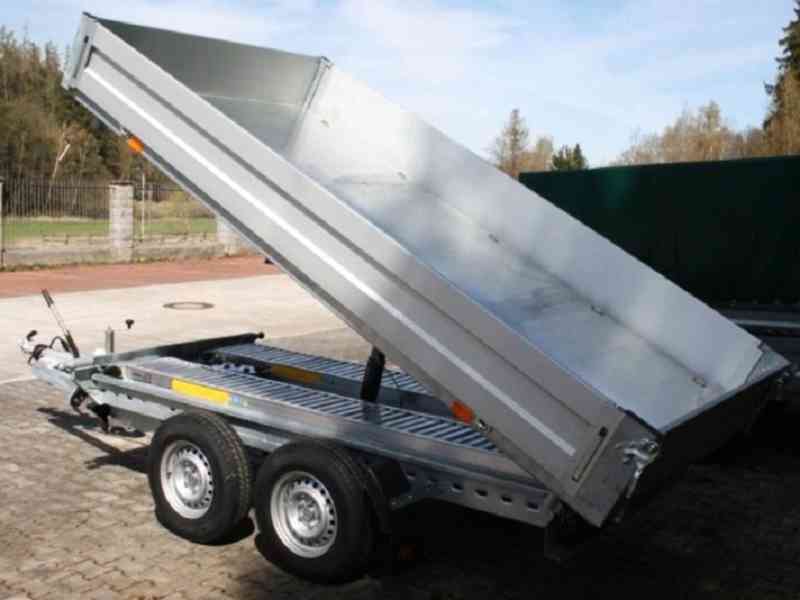 Nový 3500Kg hydraulicky sklopný vozík3-stranný,3,30x1,76,DPH - foto 12