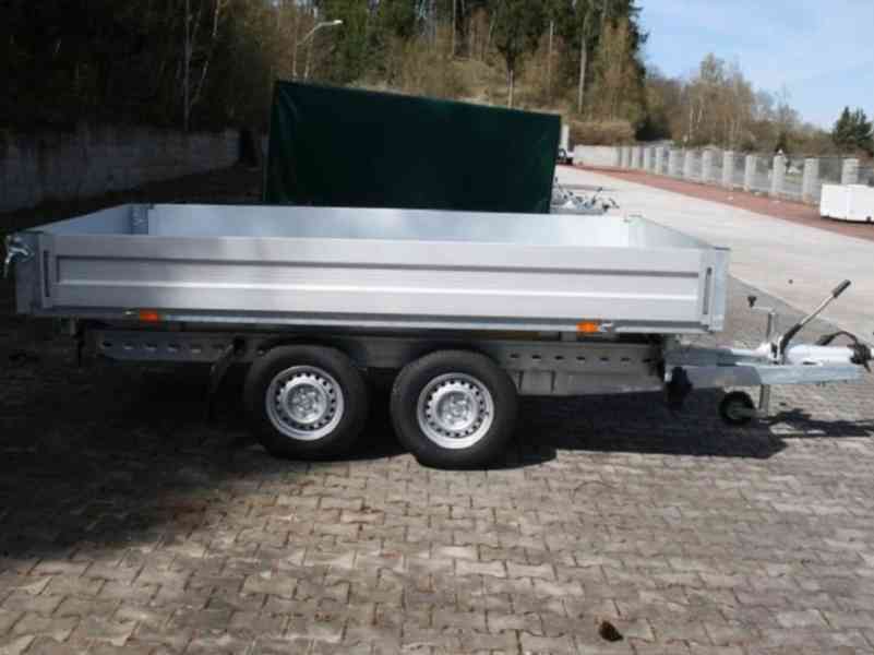 Nový 3500Kg hydraulicky sklopný vozík3-stranný,3,30x1,76,DPH - foto 6