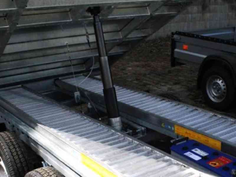 Nový 3500Kg hydraulicky sklopný vozík3-stranný,3,30x1,76,DPH - foto 9