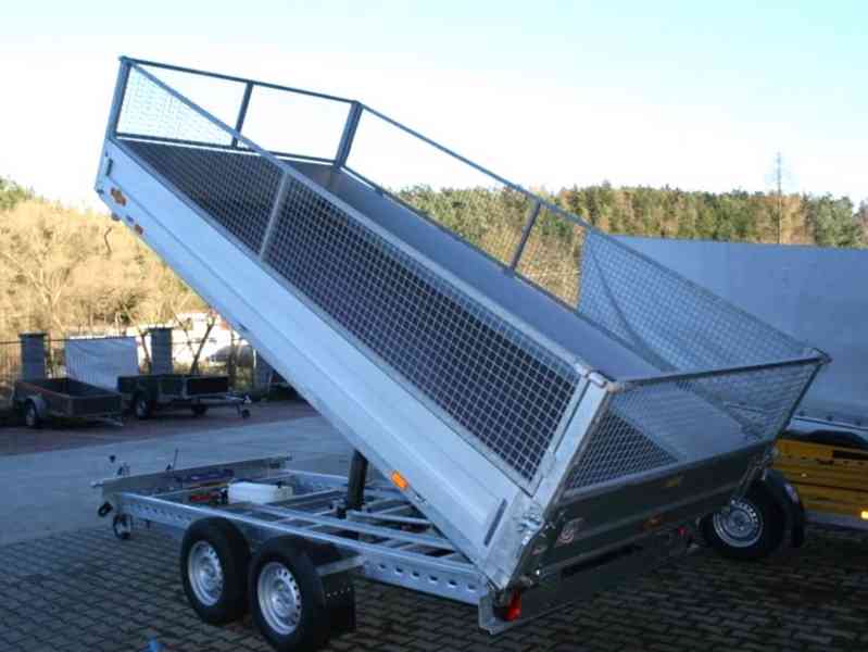 Nový 3500Kg hydraulicky sklopný vozík3-stranný,3,30x1,76,DPH - foto 18