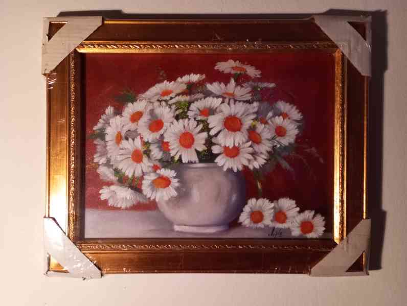 Olejomalba na plátně - zdobený rám 490x390 mm - 09 - - foto 2