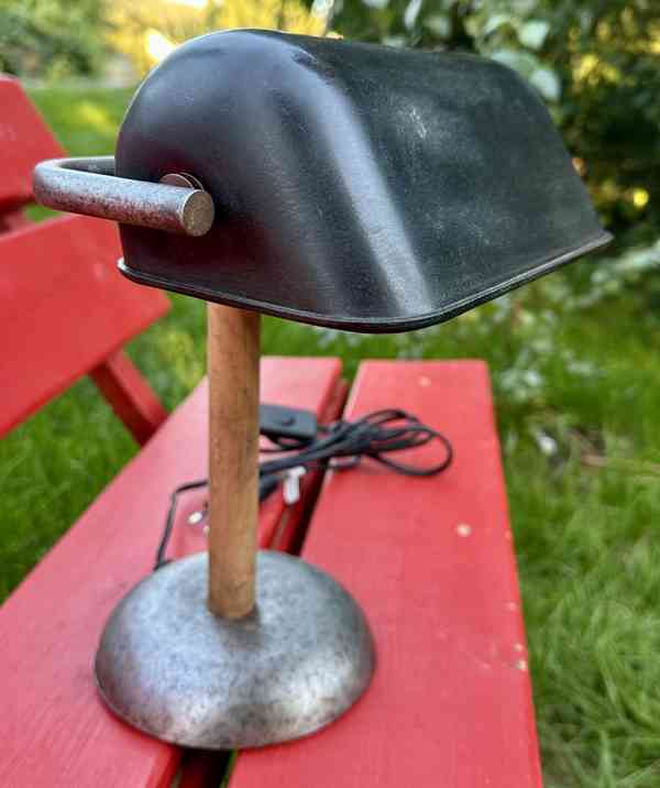 Starožitná lampa BANKÉŘKA funkční!!! - foto 2