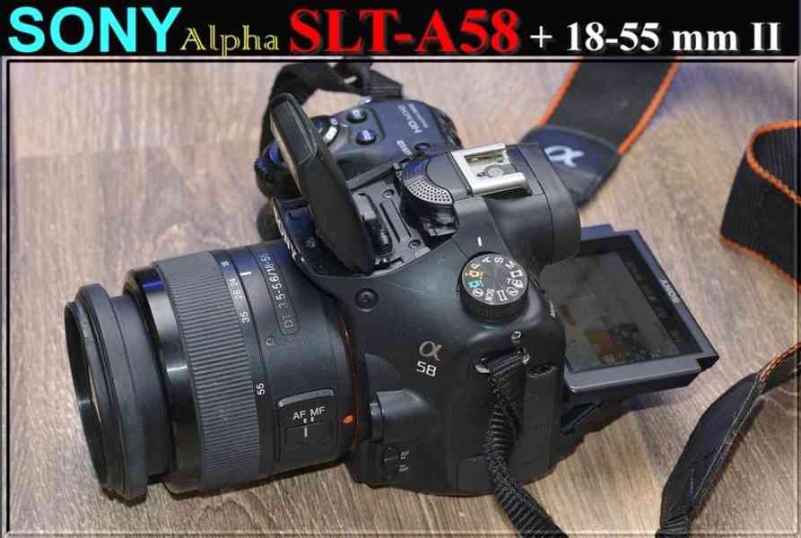 Sony SLT- A58 + Objektiv  jen 28000 Exp