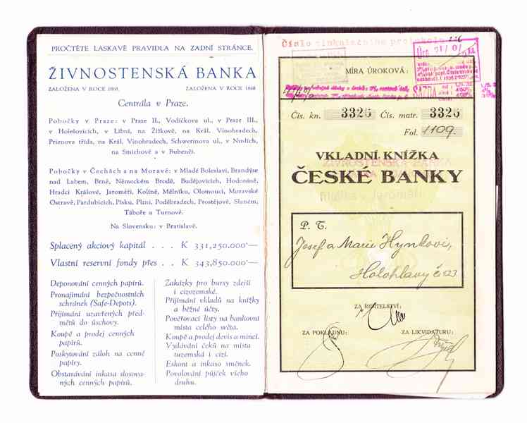 Staré spořitelní knížky - foto 3