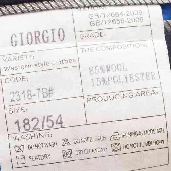 Námořnicky modrý pánský oblek vel. L - foto 6