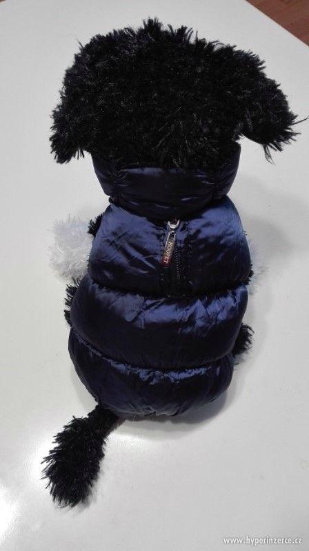 výprodej - luxusní prošívaná vesta pro psa tm. modrá - foto 1