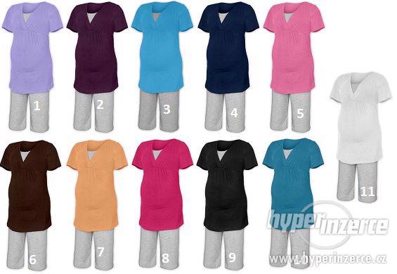 Těhotenské pyžamo přizpůsobené i pro kojící ženy. - foto 1