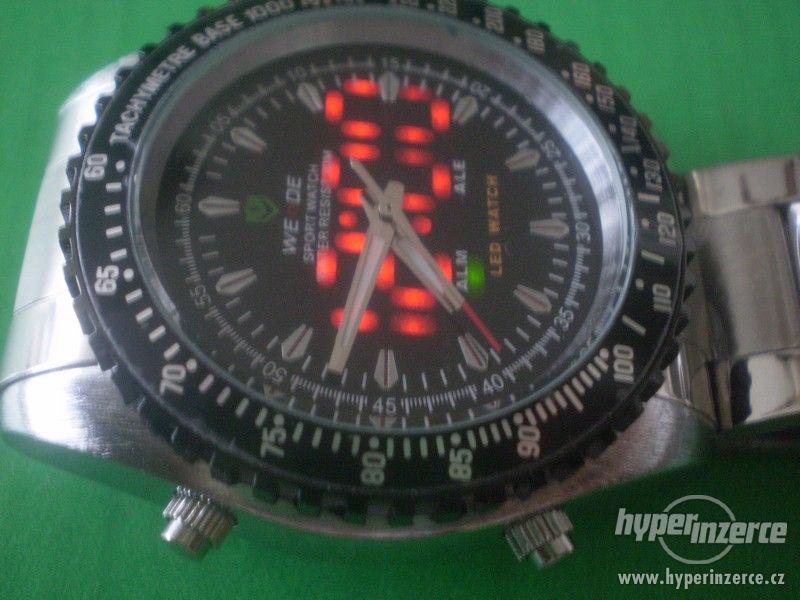 multifunkční hodinky WEIDE LED DISPLEJ - foto 2