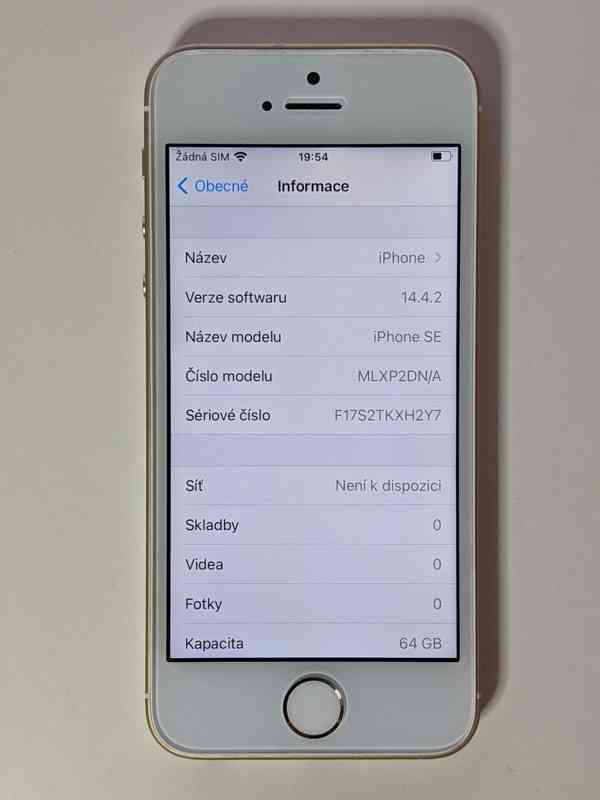 iPhone SE 64GB zlatý, baterie 100% záruka 6 měsícu - foto 3