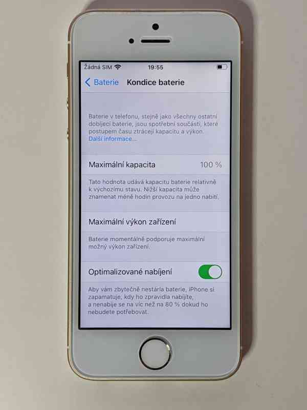 iPhone SE 64GB zlatý, baterie 100% záruka 6 měsícu - foto 4