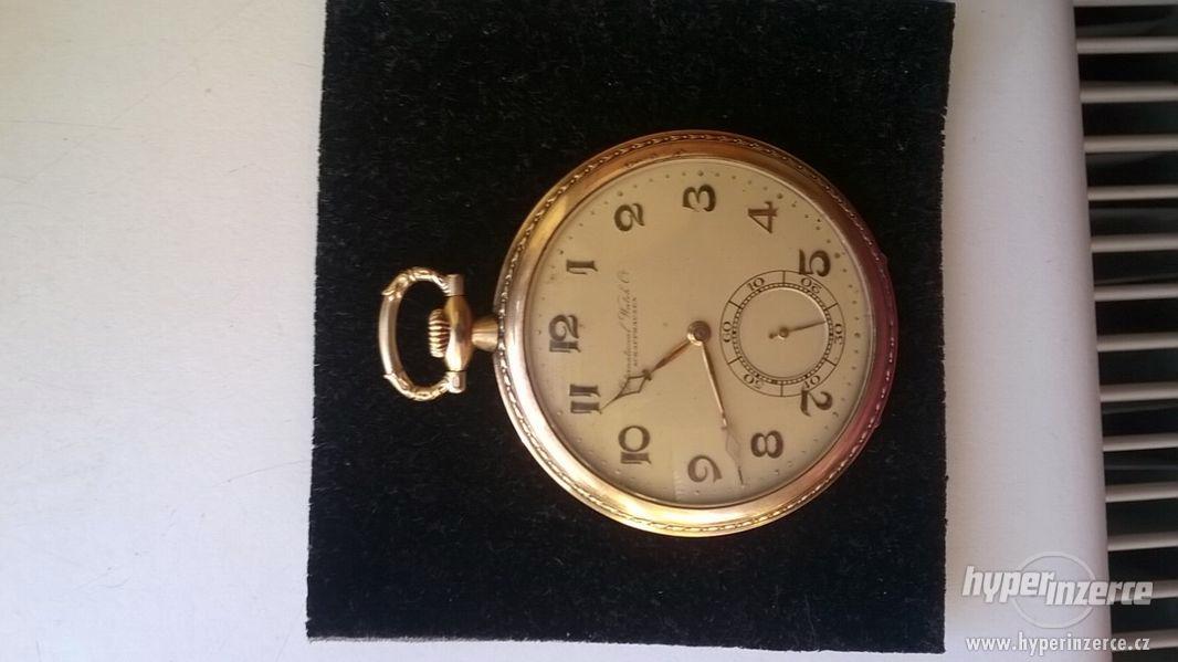 IWC Schaffhausen kapesní zlaté hodinky - foto 1