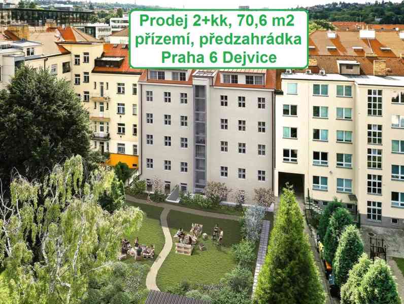 Prodej 2+kk, 70,6 m2, přízemí, předzahrádka, Praha 6 Dejvice - foto 1