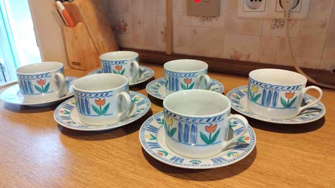 Keramické šálky s podšálky káva/čaj 6 ks - 200 ml - foto 4