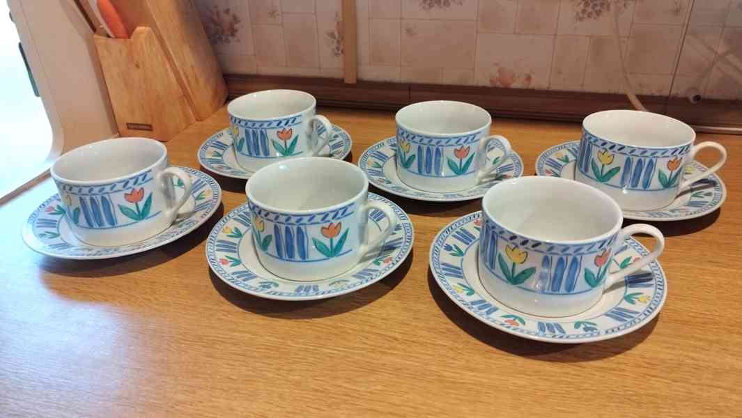 Keramické šálky s podšálky káva/čaj 6 ks - 200 ml - foto 2