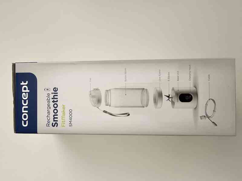 NABÍJECÍ MIXÉR CONCEPT SM4000 SMOOTHIE FITMAKER / BÍLÝ - foto 3