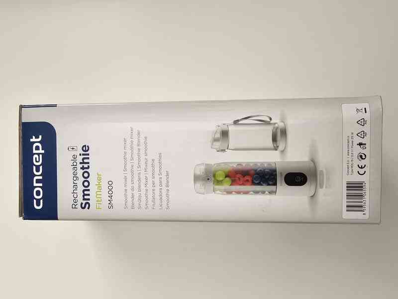 NABÍJECÍ MIXÉR CONCEPT SM4000 SMOOTHIE FITMAKER / BÍLÝ - foto 2