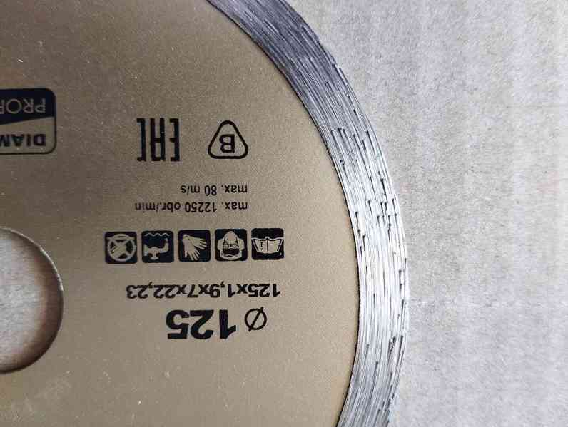 2ks Diamantový kotouč CELOOBVODOVÝ  125x22,23 mm - foto 6