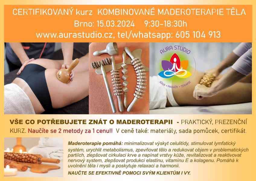 Certifikovaný kurz MADEROTERAPIE Brno - 15.3.2024 - foto 1