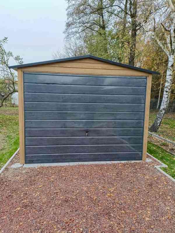 Plechova garáž 3x6m -  výklopná vrata - Winchester -  TS894 - foto 3