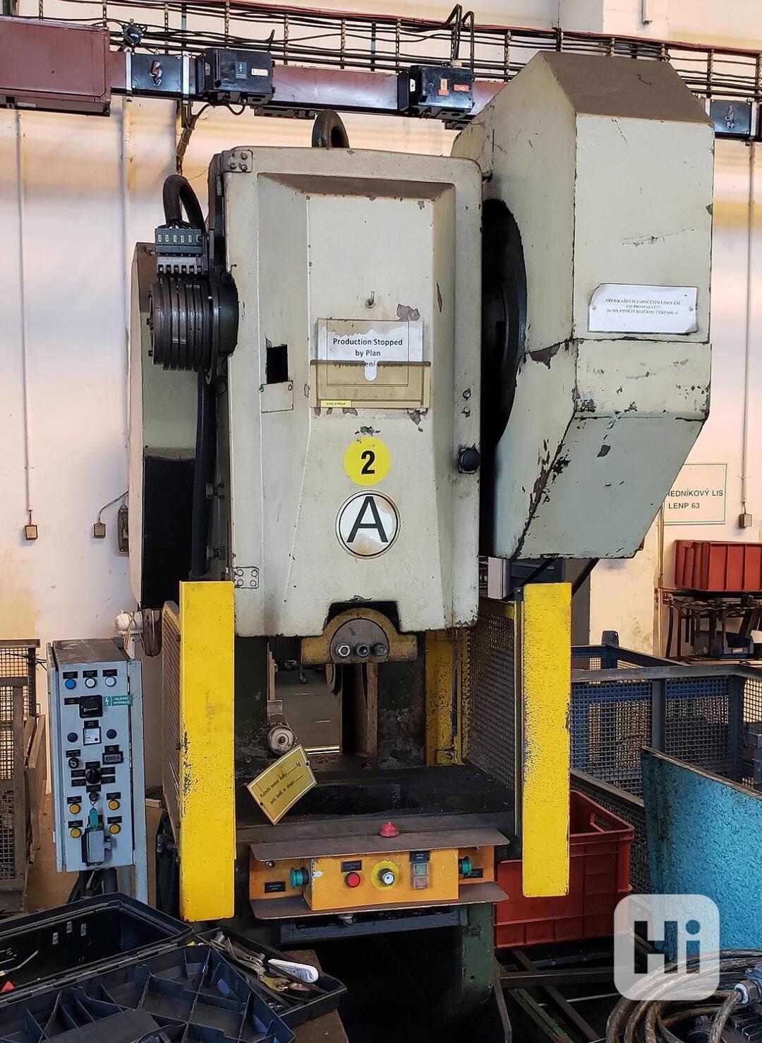 Použitý excentrický lis LENP 63, r. GO 2000 - foto 1