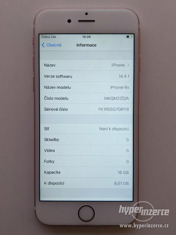 iPhone 6s 16GB rose gold, JAKO NOVÝ, záruka 6 měsícu - foto 3