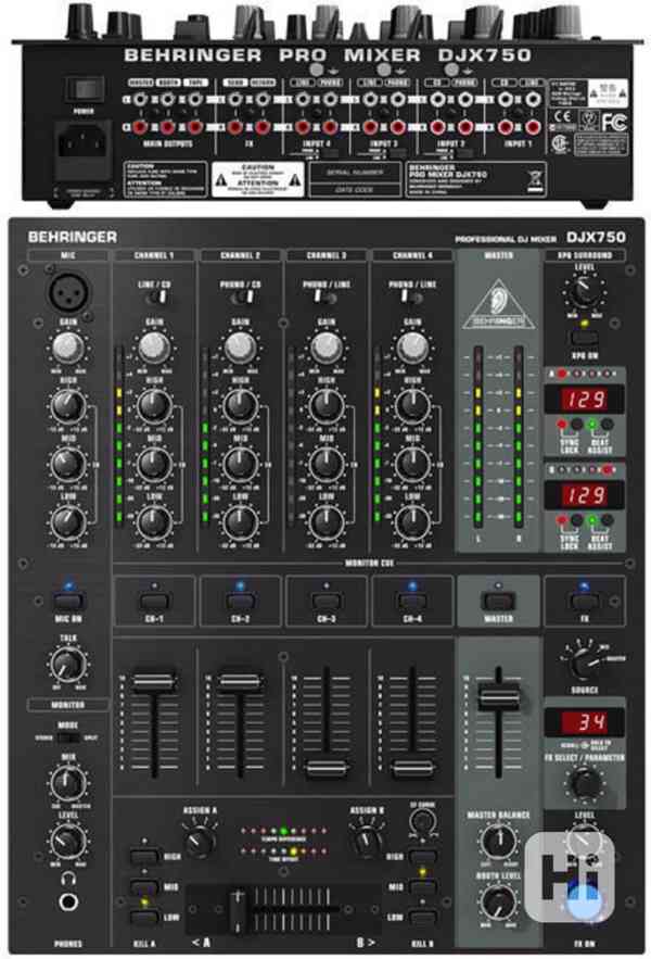 DJ  Mixážní pult  Behringer DJX750 DJ - foto 4