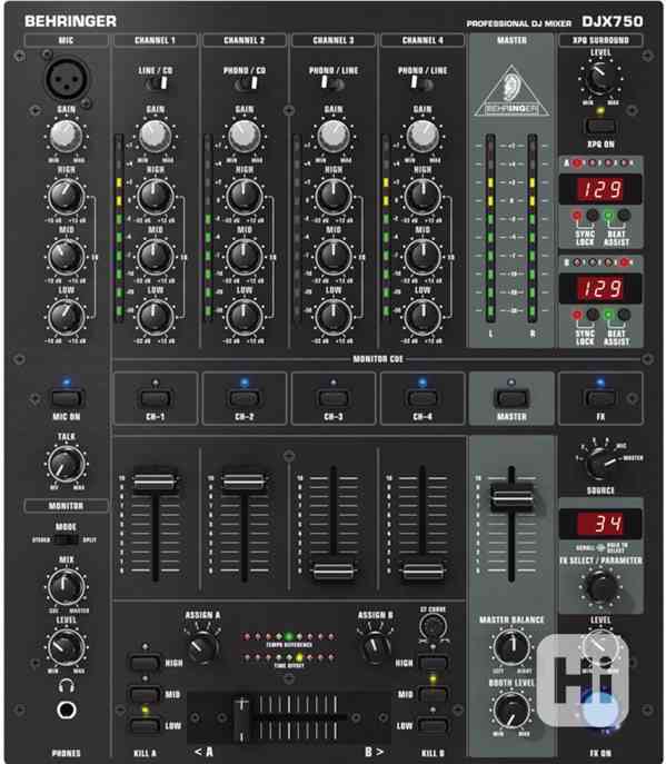 DJ  Mixážní pult  Behringer DJX750 DJ - foto 1
