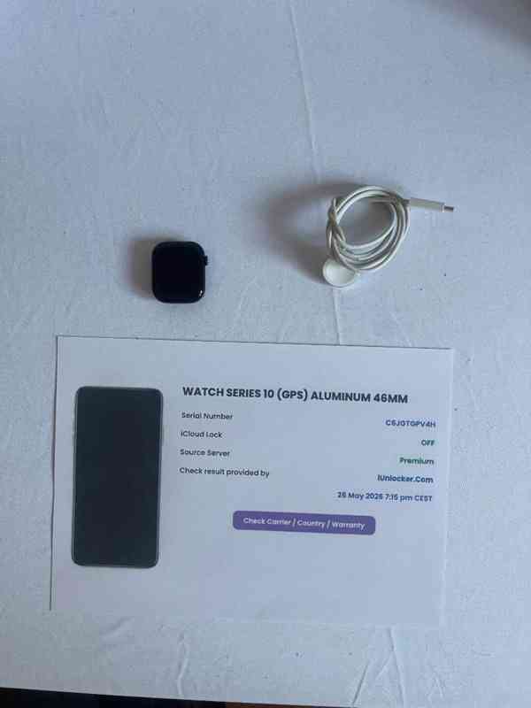 Apple Watch Series 10 GPS 46 mm iCloud OFF, bootloop – na... - foto 2