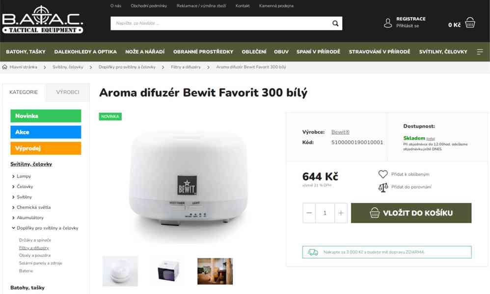 Aroma difuzér Bewit Favorit 300 bílý / nový - foto 4