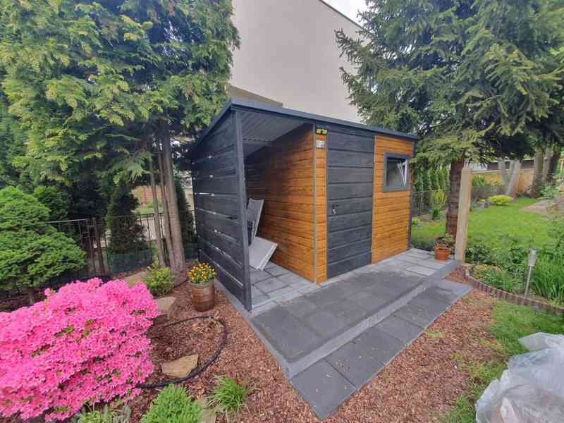Zahradní domek 2x2,5m + přístřešek 1m -  dveře - Okno TS715 - foto 4