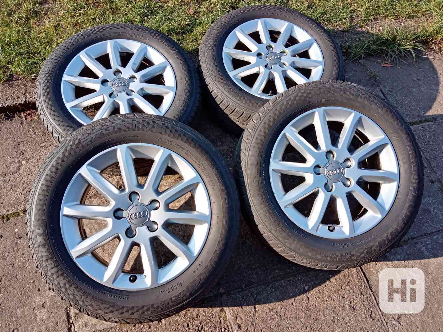 Zimní Alu kola 16ky 5x112 pneu 85% AUDI VW ŠKODA MERCEDES - foto 1