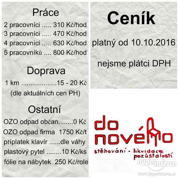 Stěhovací práce, vyklízení a likvidace pozůstalostí Ostrava - foto 2