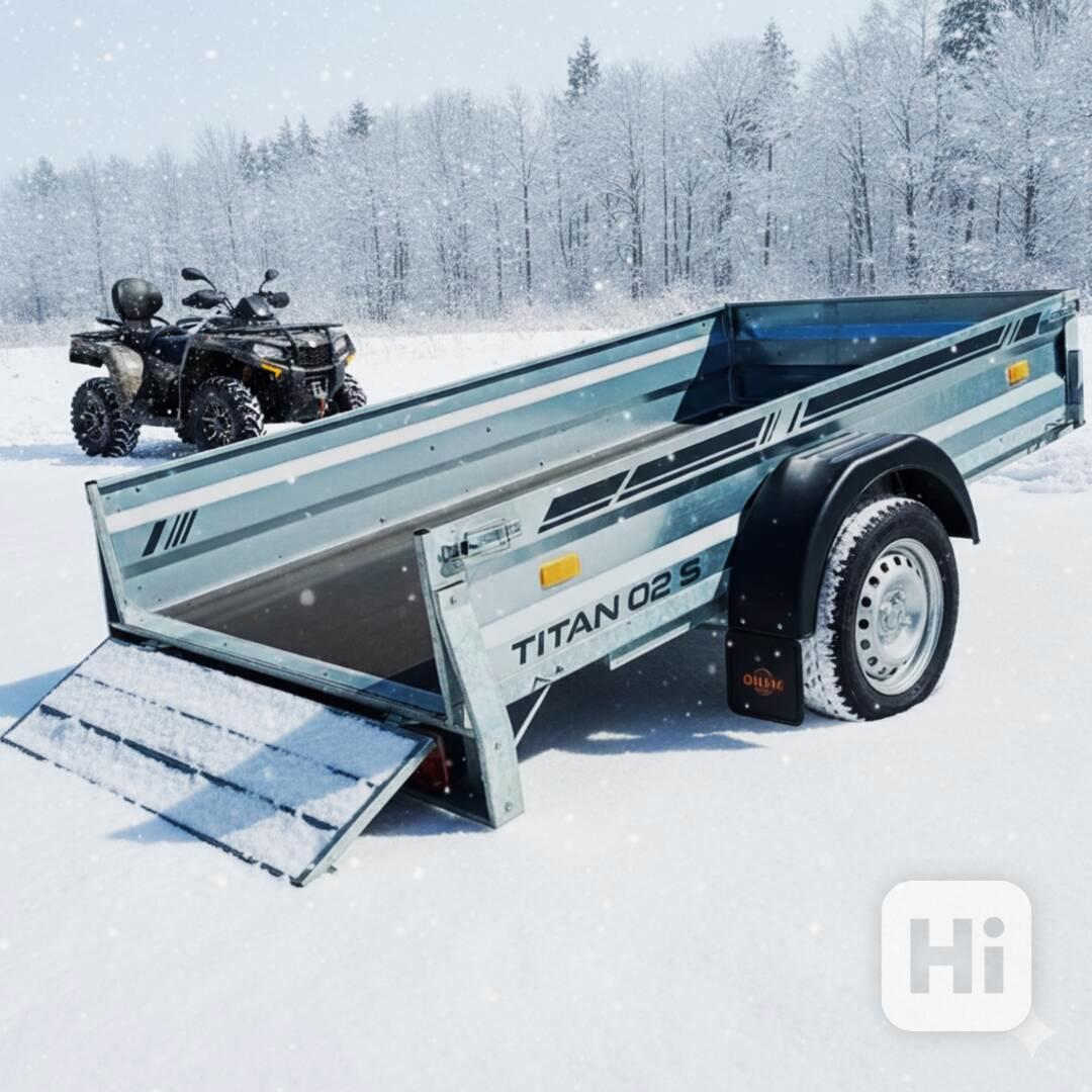 Nový profesionální sklopný přívěsný vozík 2,41m x 1,26m, DPH - foto 1