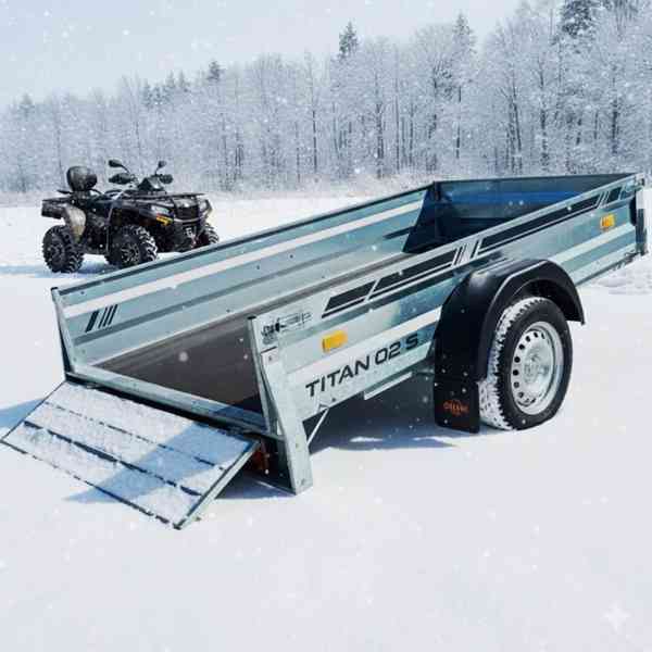 Nový profesionální sklopný přívěsný vozík 2,41m x 1,26m, DPH - foto 1