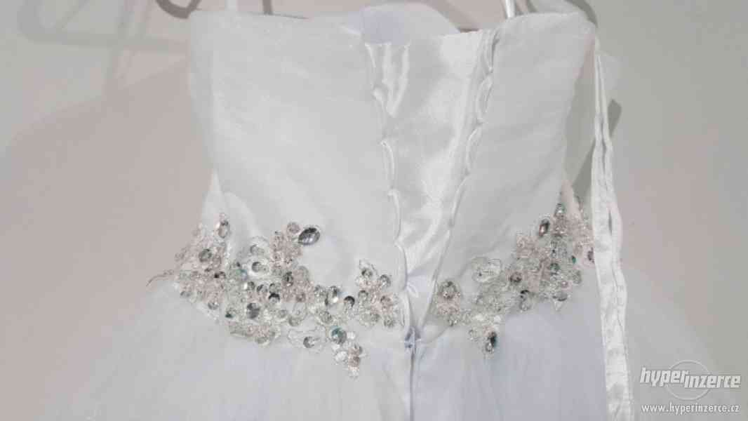 Nové bílé svatební šaty vel. XS-M, ihned k dodání - foto 8