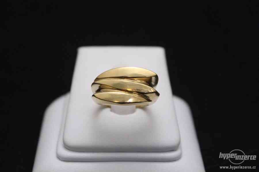 Krásný zlatý prsten 9.53 g - foto 4
