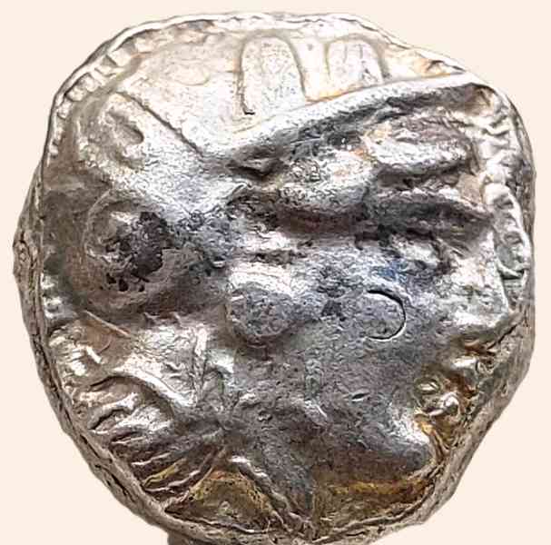 Athény – stříbrná tetradrachma, Athéna a sova cca 355–294 př - foto 4