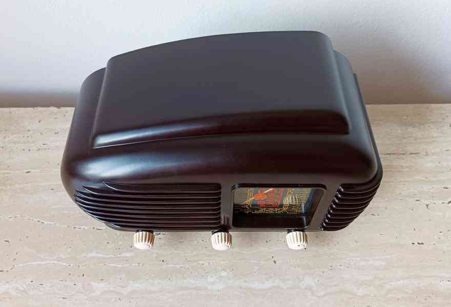Art Deco starožitné rádio Talisman 308U, top stav - foto 4