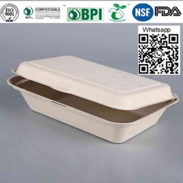 Disposable box bagasse box sugarcane box take away box - bazar ...