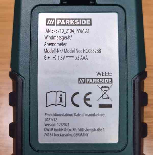 Anemometr Parkside PWM A1 - foto 4