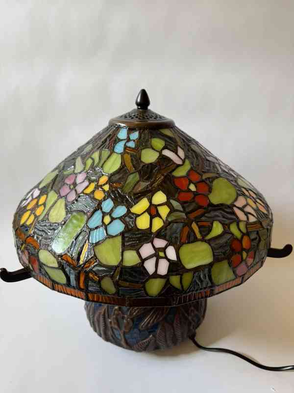 Velká stolní lampa Tiffany v secesním stylu 43 cm - foto 3
