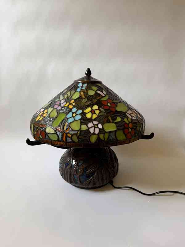 Velká stolní lampa Tiffany v secesním stylu 43 cm - foto 2