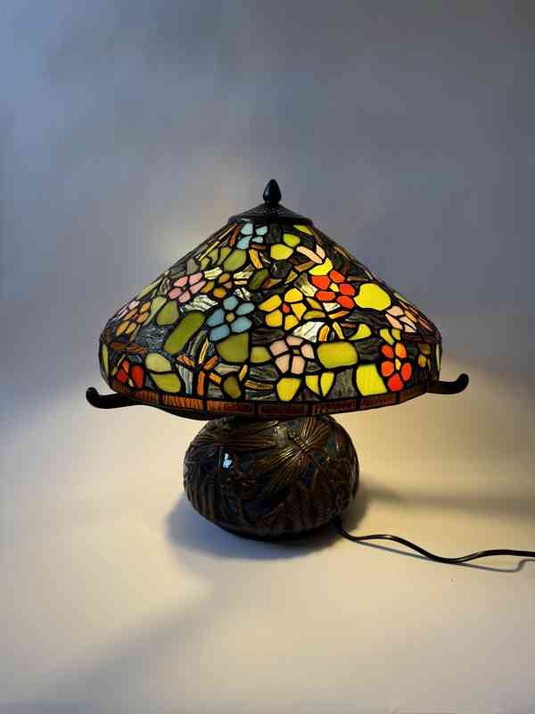 Velká stolní lampa Tiffany v secesním stylu 43 cm - foto 1