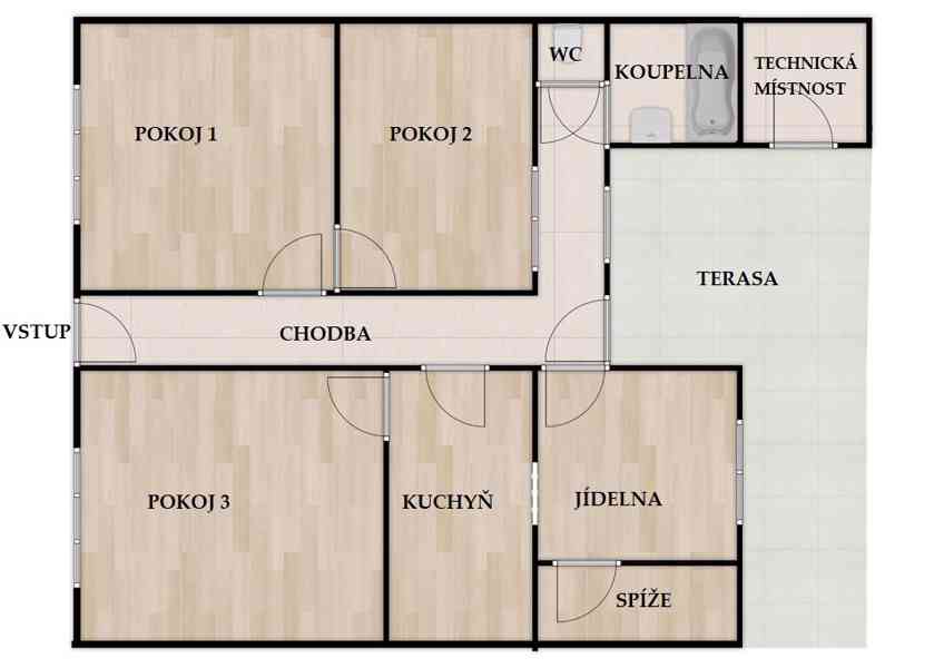 NABÍDKA PRODEJE JEDNOTKY 3+1  V OBCI HRUŠOVANY U BRNA  - foto 17