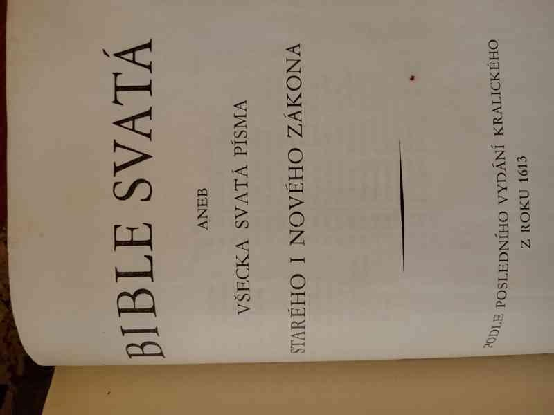 Bible svatá - kralická - foto 2