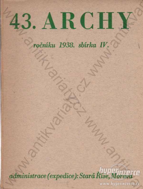 43. archy ročníku 1938. sbírka IV. - foto 1